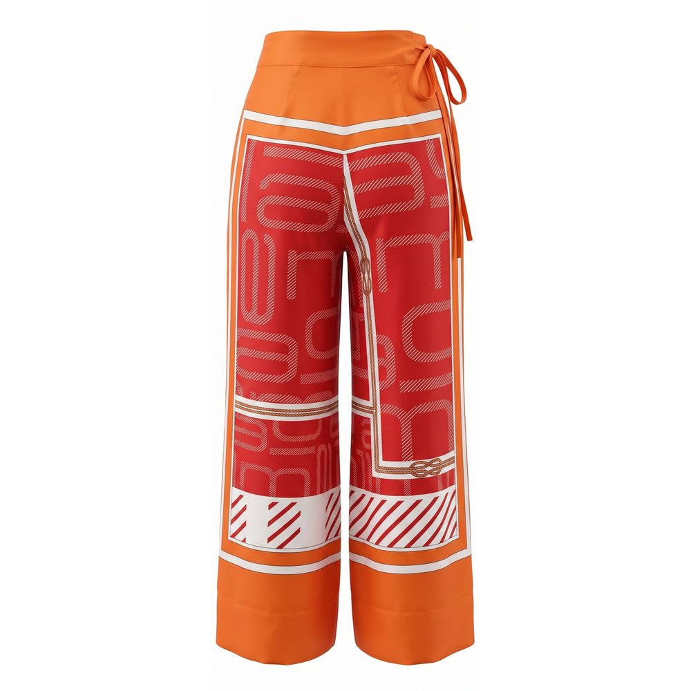 Malo Orange Silk Women's Pant | Regal Royce
