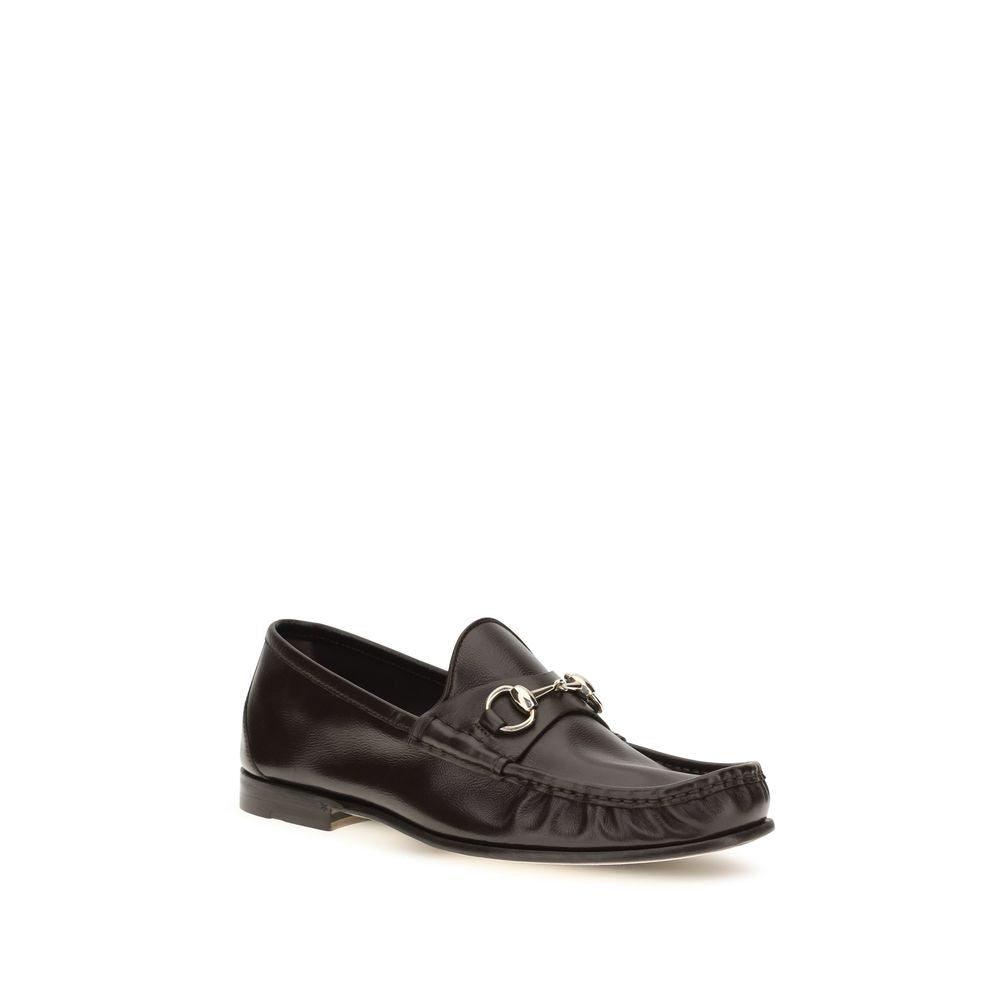 Gucci Brown Calf Leather Bos Taurus Slip-On Loafers | Regal Royce