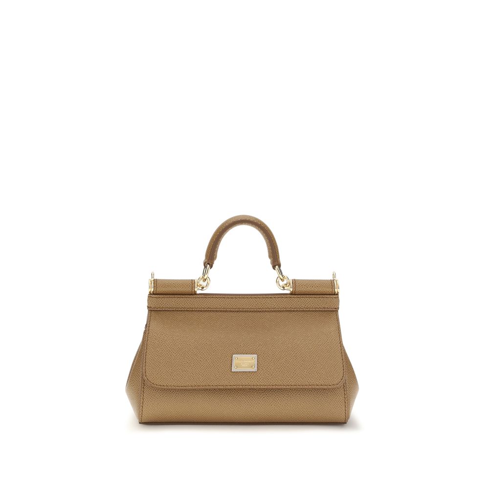 Dolce & Gabbana Beige Calf Leather Bos Taurus Handbag | Regal Royce
