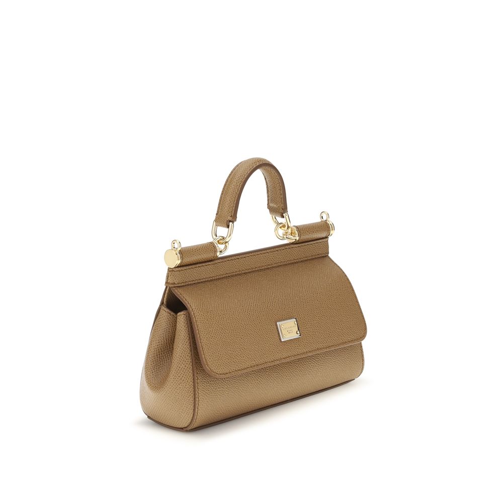 Dolce & Gabbana Beige Calf Leather Bos Taurus Handbag | Regal Royce
