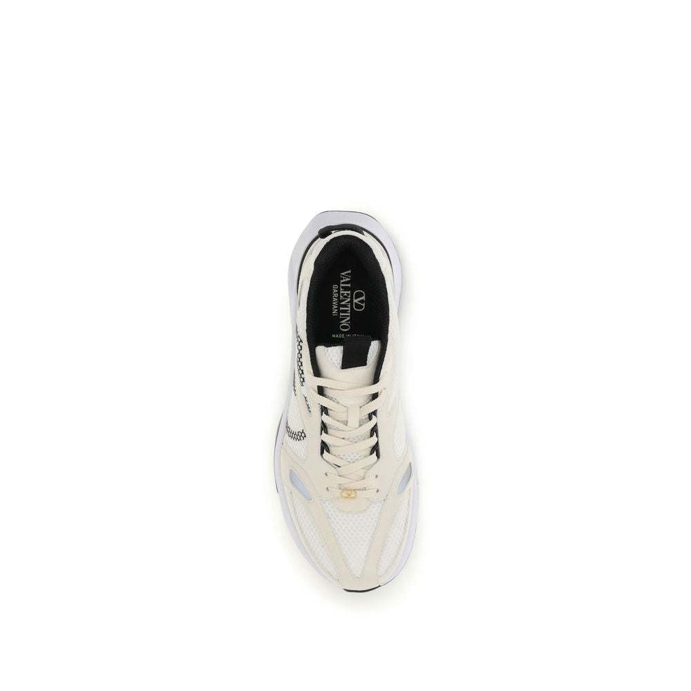 Valentino Garavani White Fabric Low Top Sneakers | Regal Royce