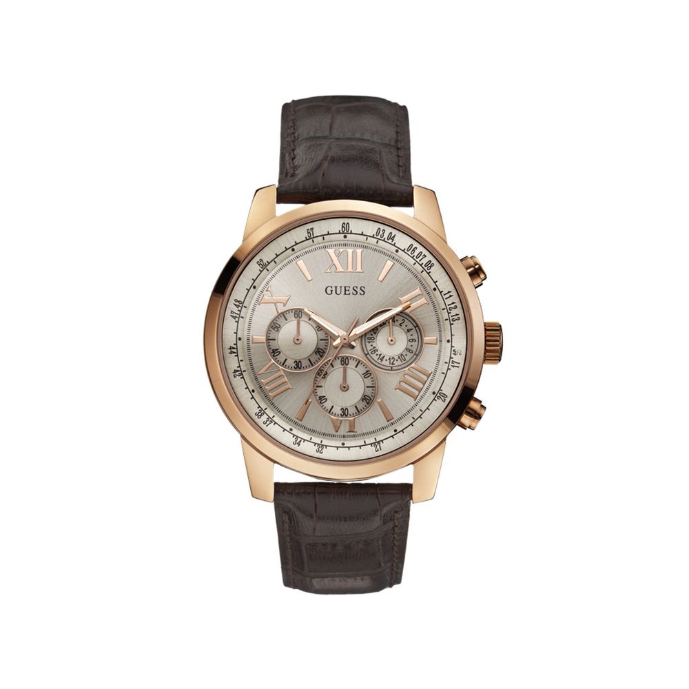 Guess Brown Leather Lining Sport Watch | Regal Royce