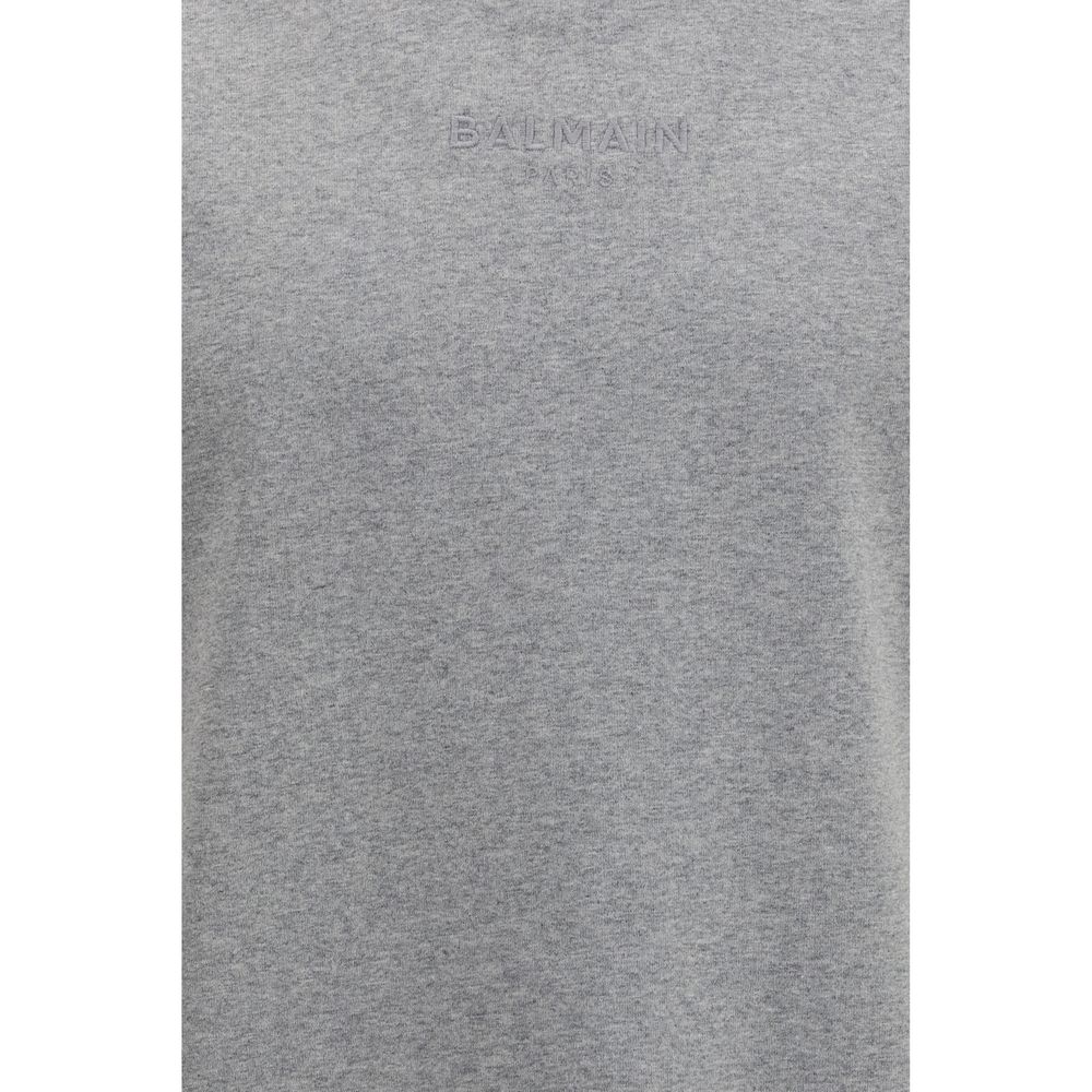 Balmain Gray Cotton T-Shirt | Regal Royce