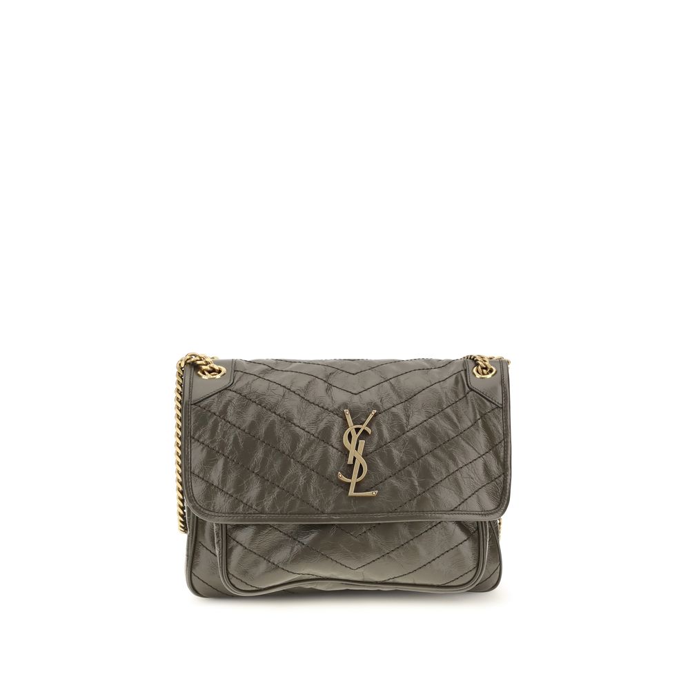 Saint Laurent Bicolor Calf Leather Bos Taurus Shoulder Bag | Regal Royce