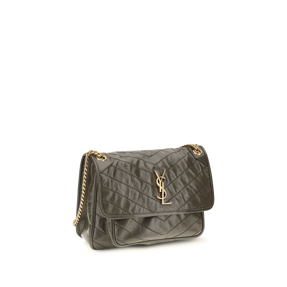 Saint Laurent Bicolor Calf Leather Bos Taurus Shoulder Bag | Regal Royce