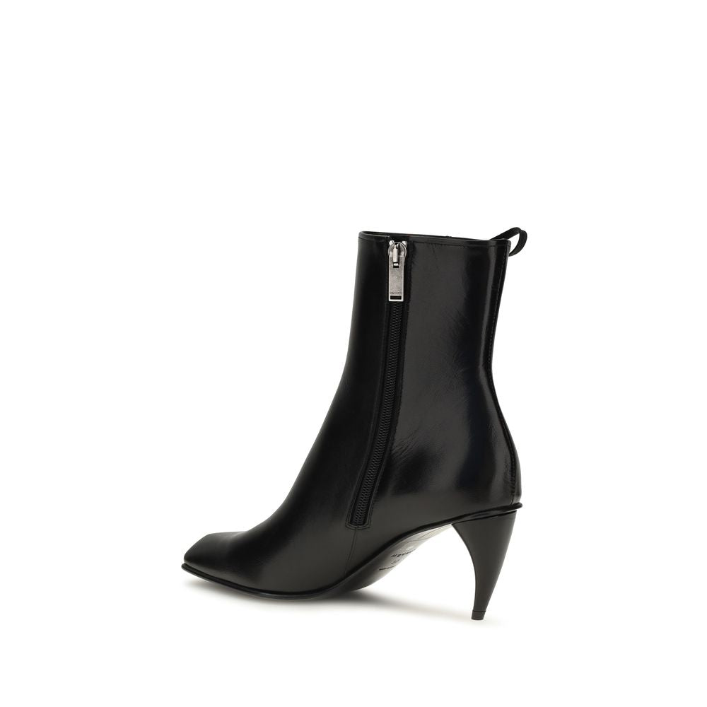 Alexander McQueen Black Calf Leather Bos Taurus Lace-Up Boots | Regal Royce