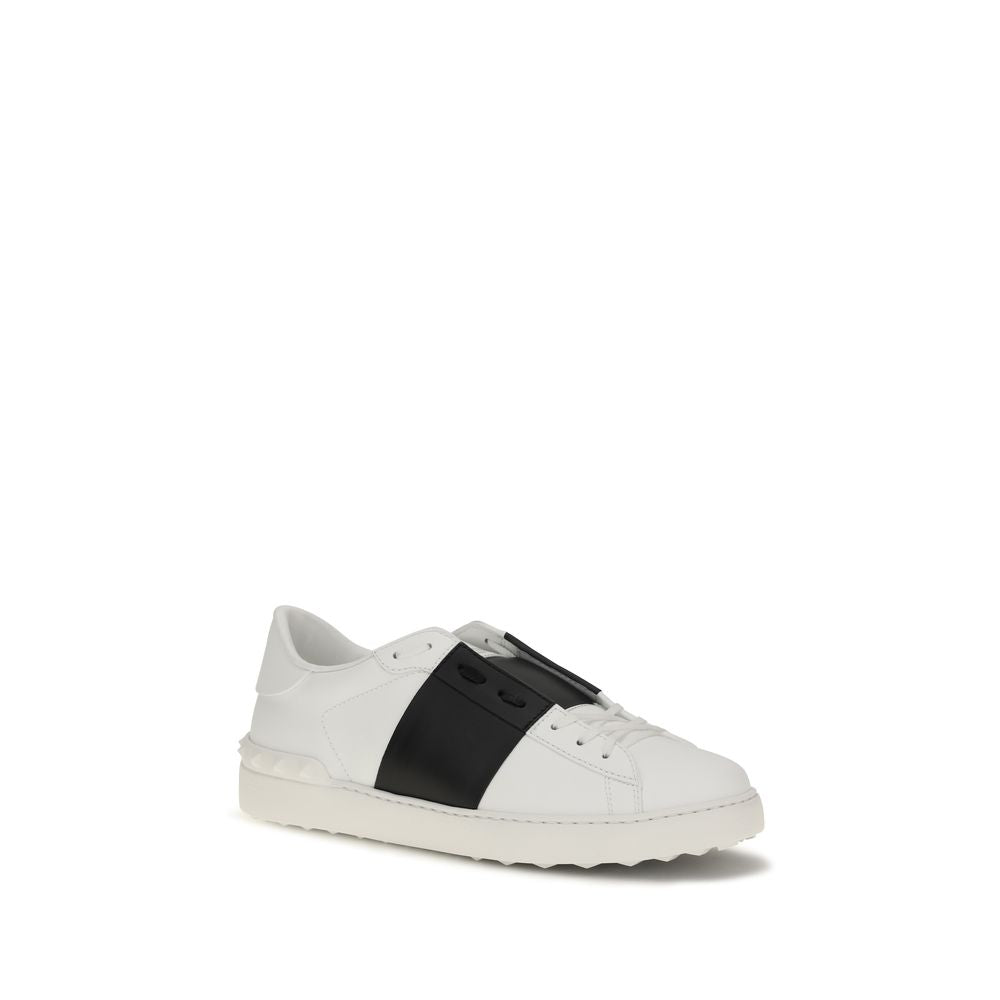 Valentino Garavani Blue Calf Leather Bos Taurus Low Top Sneakers | Regal Royce