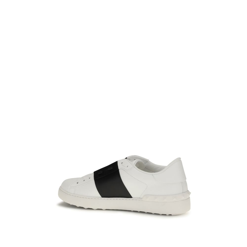 Valentino Garavani Blue Calf Leather Bos Taurus Low Top Sneakers | Regal Royce