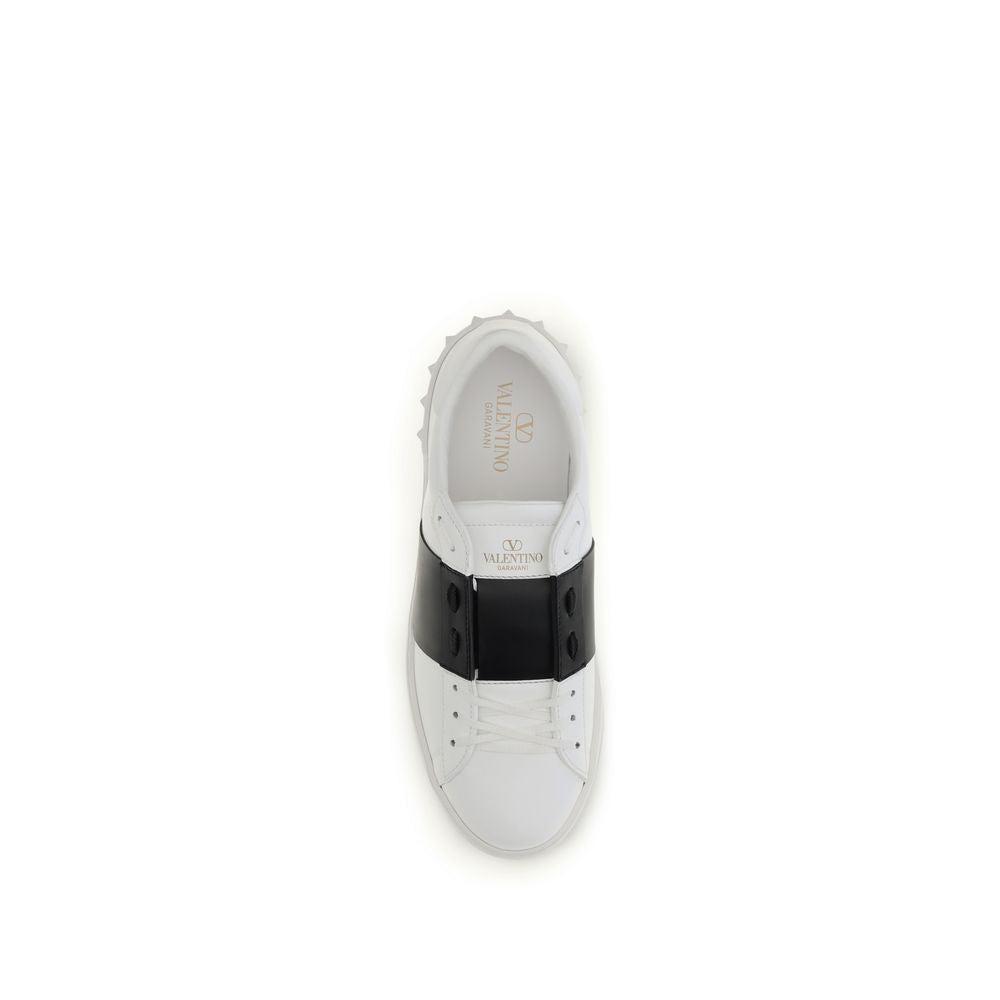 Valentino Garavani Blue Calf Leather Bos Taurus Low Top Sneakers | Regal Royce