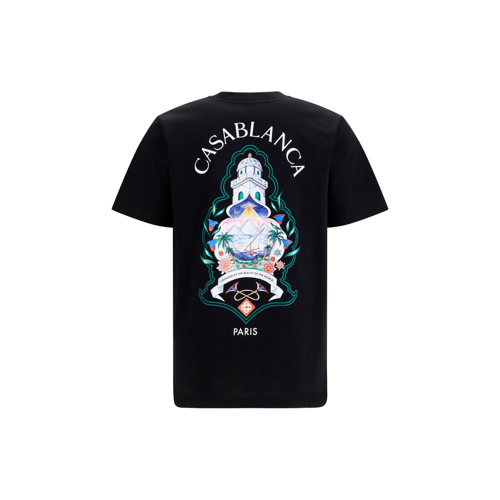 Casablanca Black Cotton T-Shirt | Regal Royce