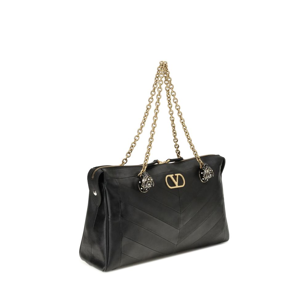 Valentino Garavani Black Lamb Ovis Aries Aries Shoulder Bag | Regal Royce