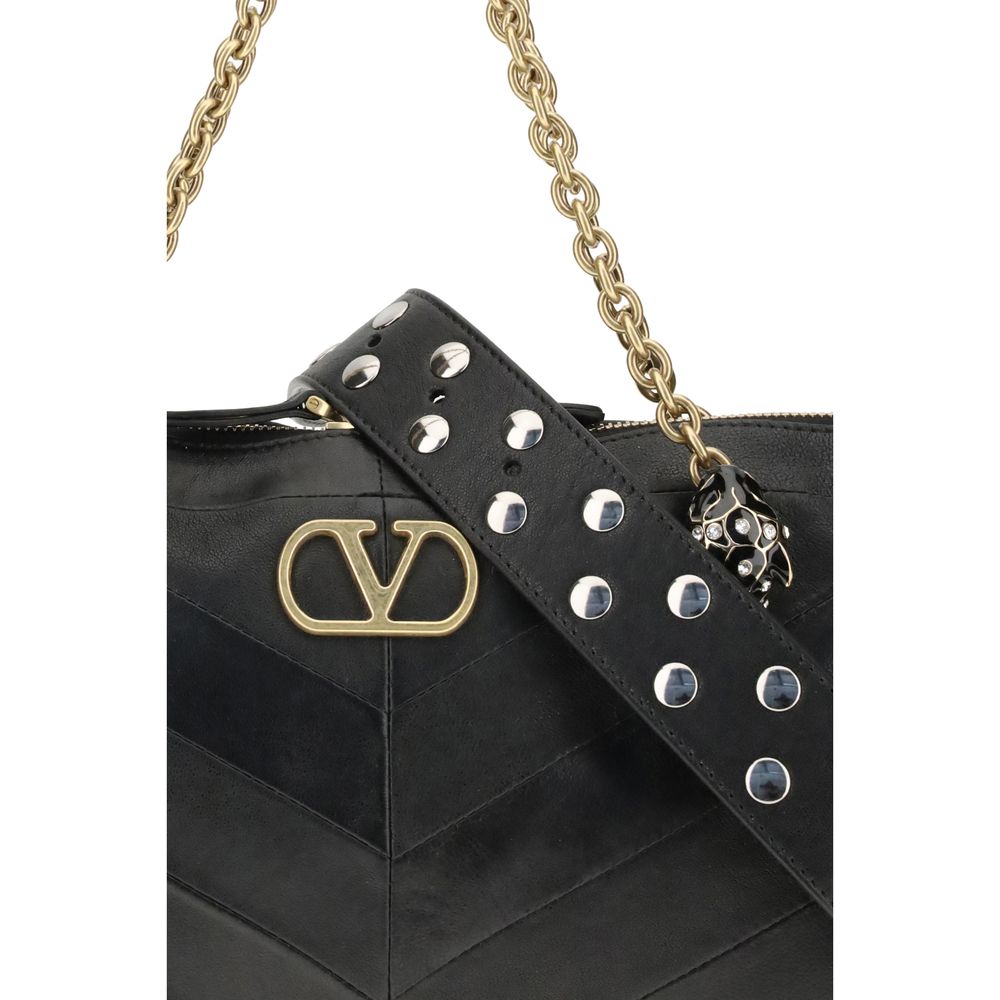 Valentino Garavani Black Lamb Ovis Aries Aries Shoulder Bag | Regal Royce