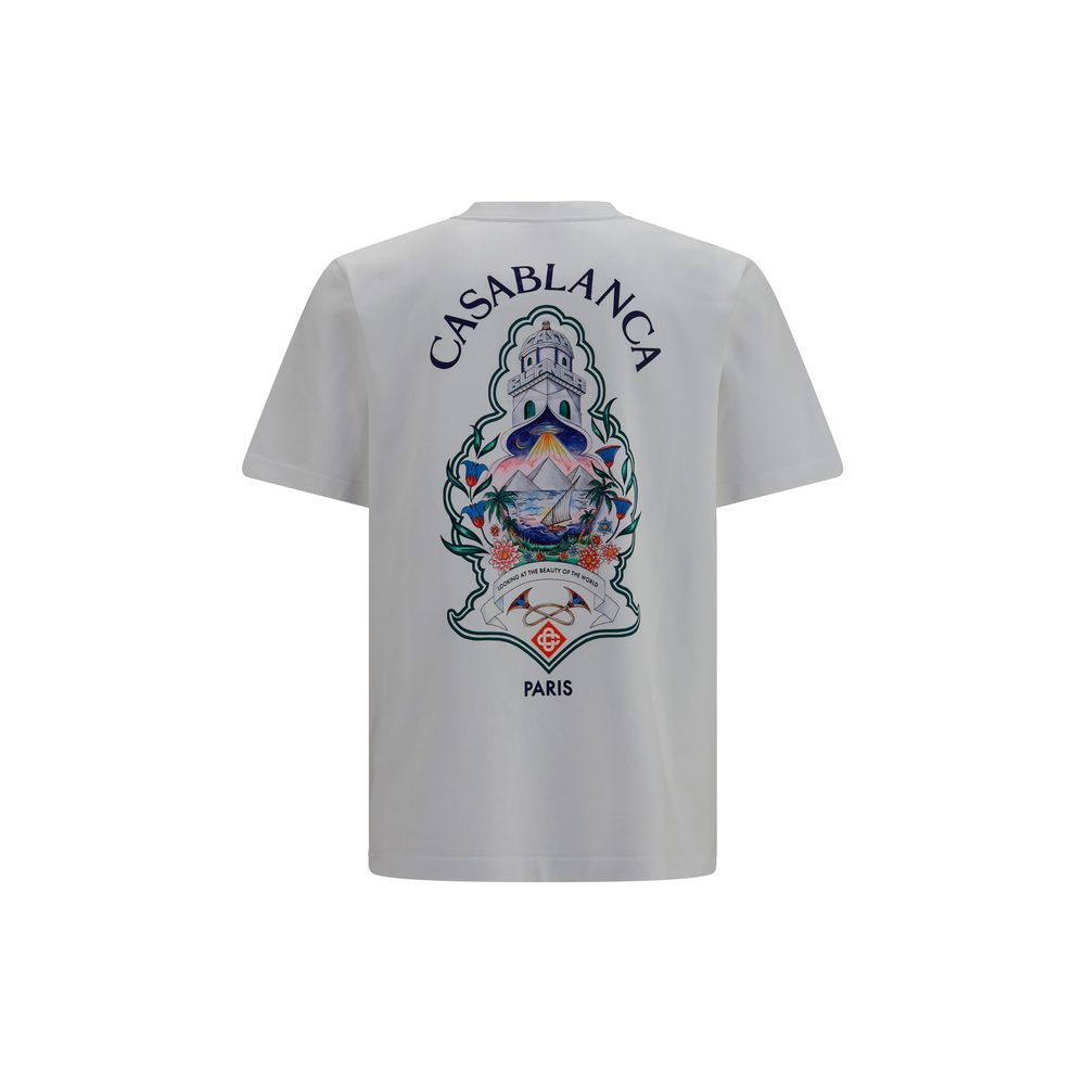 Casablanca White Cotton T-Shirt | Regal Royce