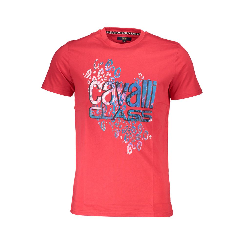 Cavalli Class Rosso Cotton Men's T-Shirt | Regal Royce
