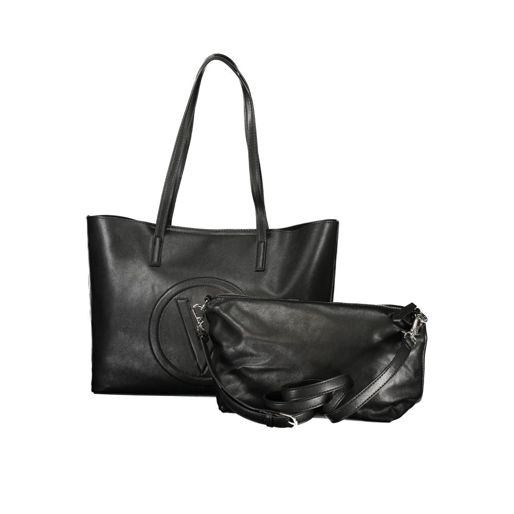 Mario Valentino Nero Poliuretano Women's Bag with Adjustable Strap | Regal Royce