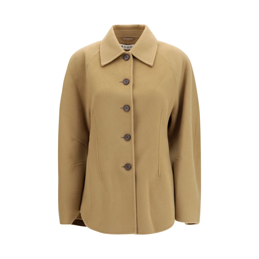 Rohe Beige Wool Oves Aries Full-Length Jacket | Regal Royce