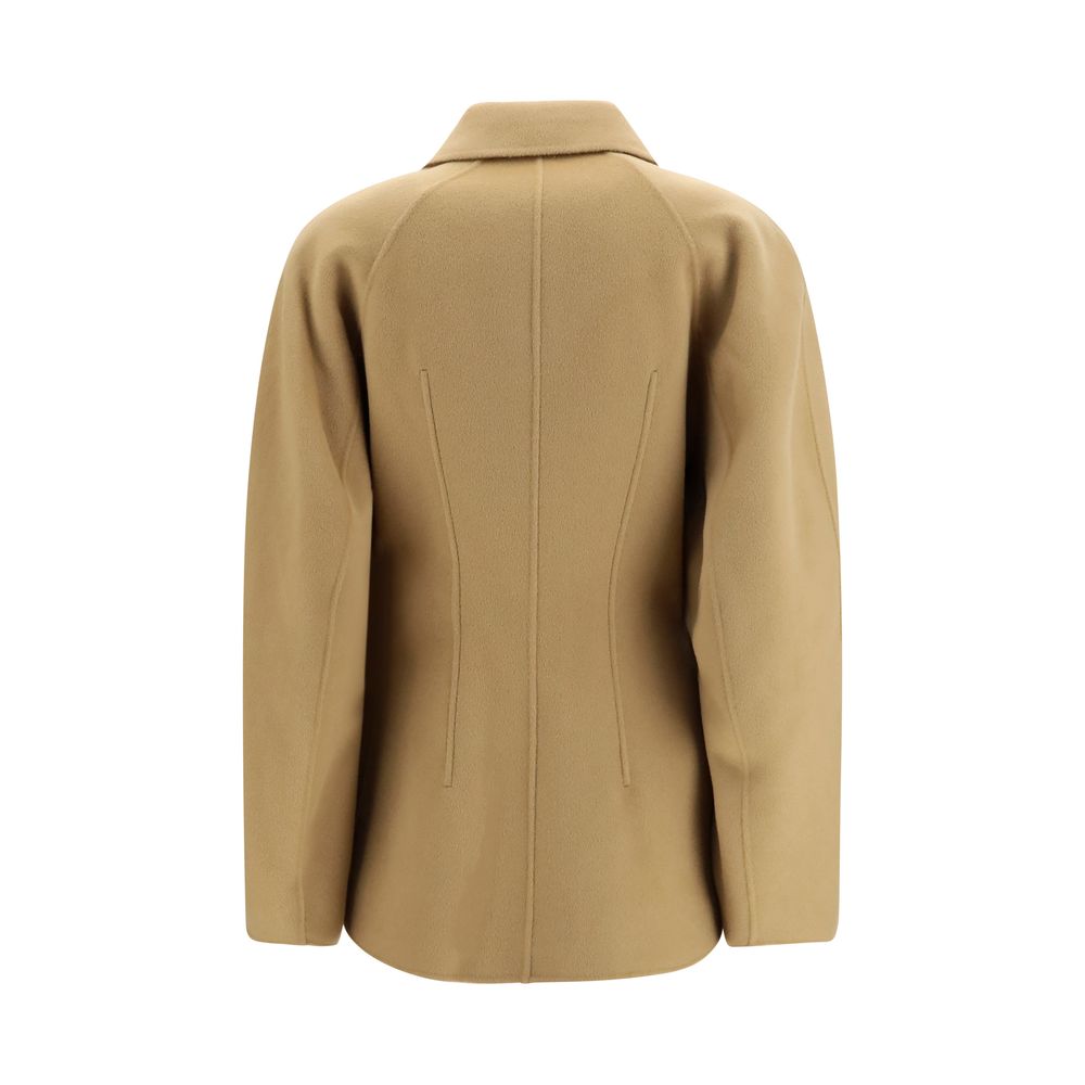 Rohe Beige Wool Oves Aries Full-Length Jacket | Regal Royce