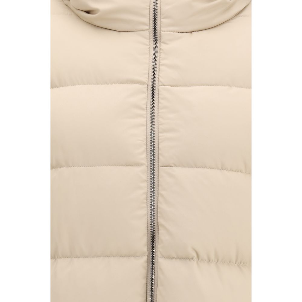 Herno Beige Polyester Full-Length Jacket | Regal Royce