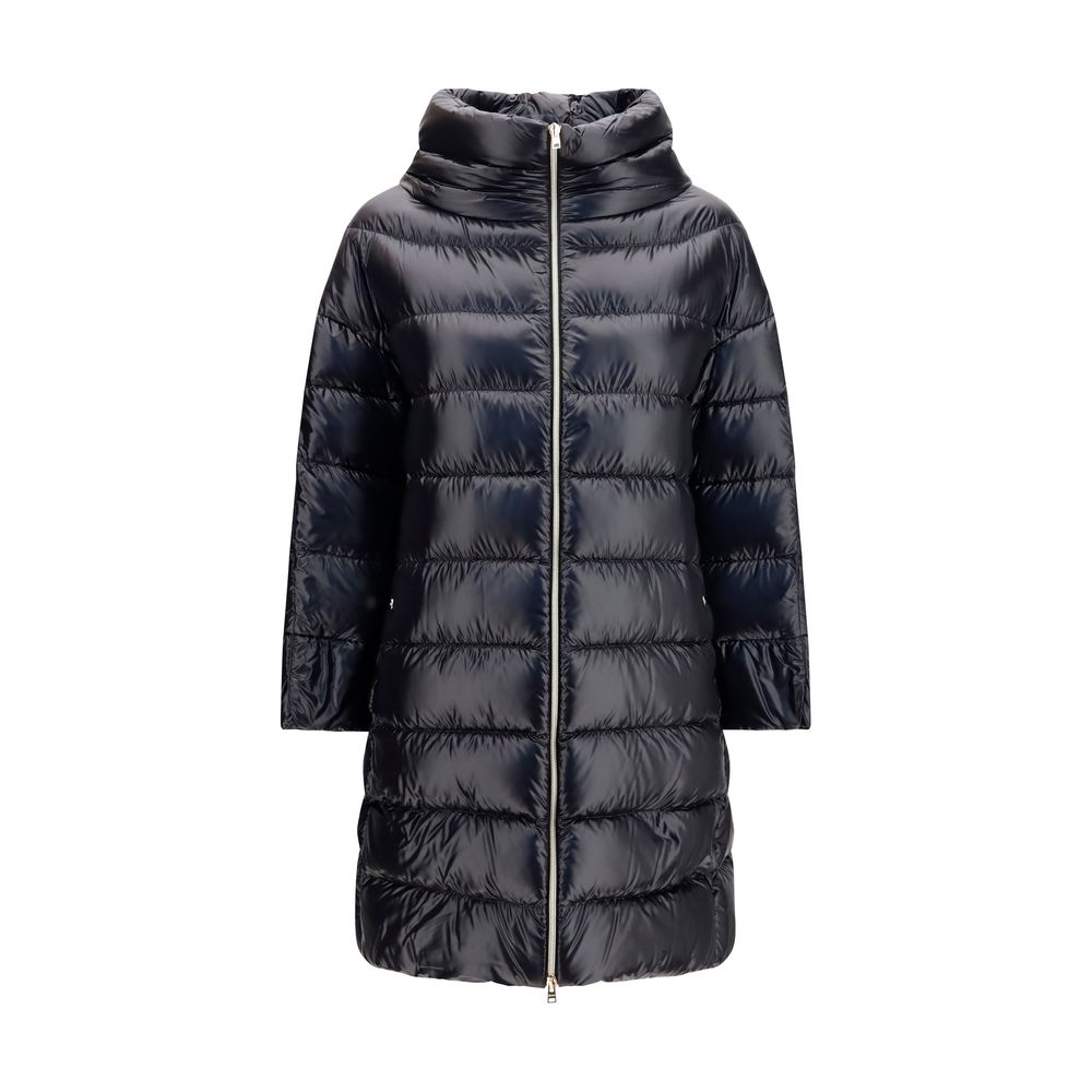 Herno Black Polyester Coat | Regal Royce