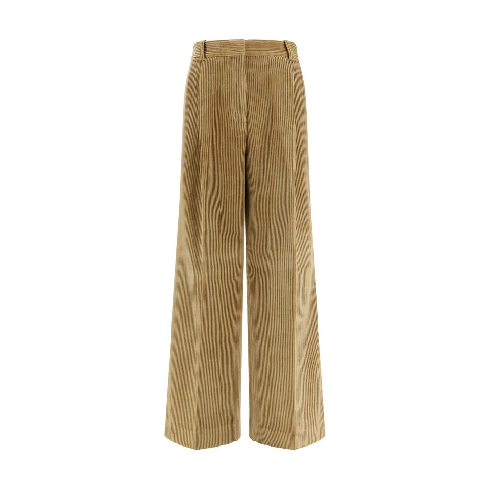 Rohe Beige Cotton Flared Pants | Regal Royce