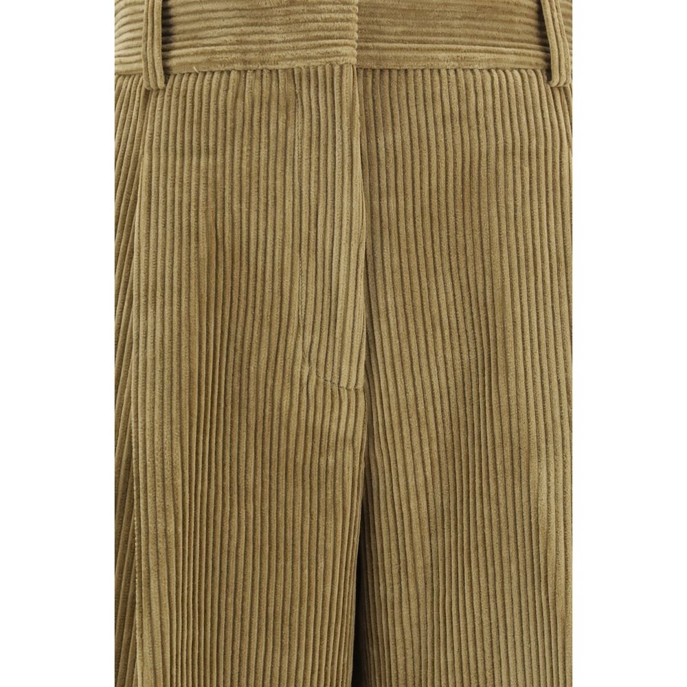 Rohe Beige Cotton Flared Pants | Regal Royce