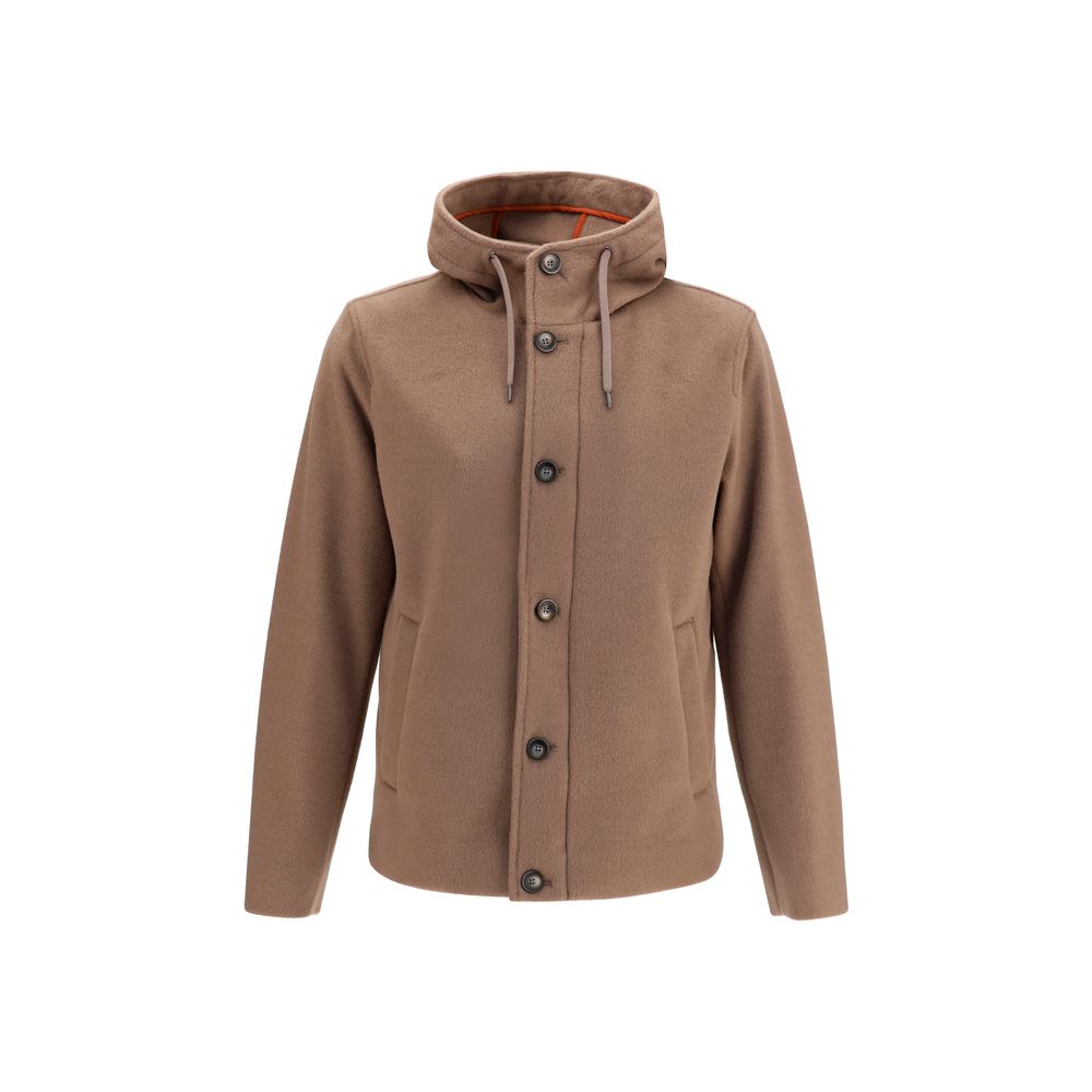 Herno Brown Polyester Full-Length Jacket | Regal Royce