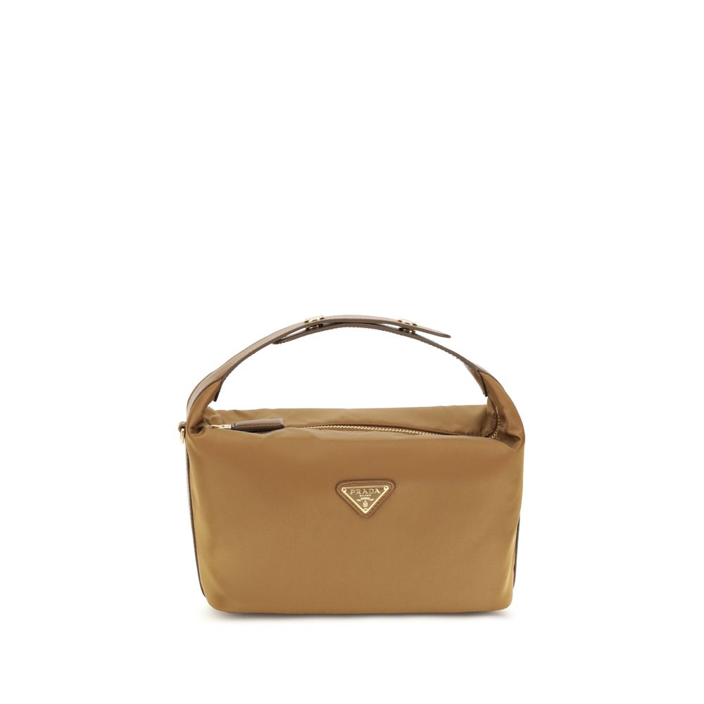 Prada Beige Recycled Polyamide Shoulder Bag | Regal Royce