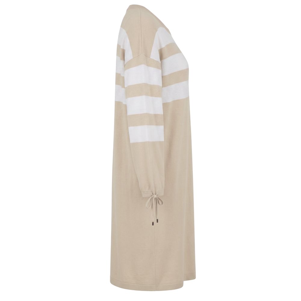 Malo Beige Cotton Women Dress | Regal Royce