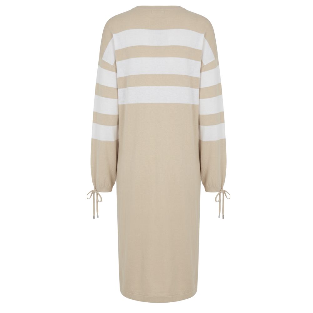 Malo Beige Cotton Women Dress | Regal Royce