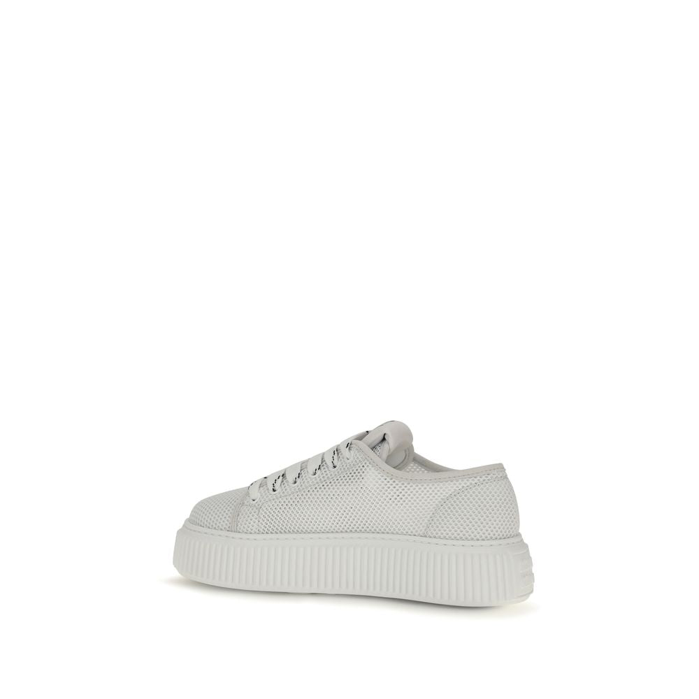 Miu Miu White Polyamide Platform Sneakers | Regal Royce