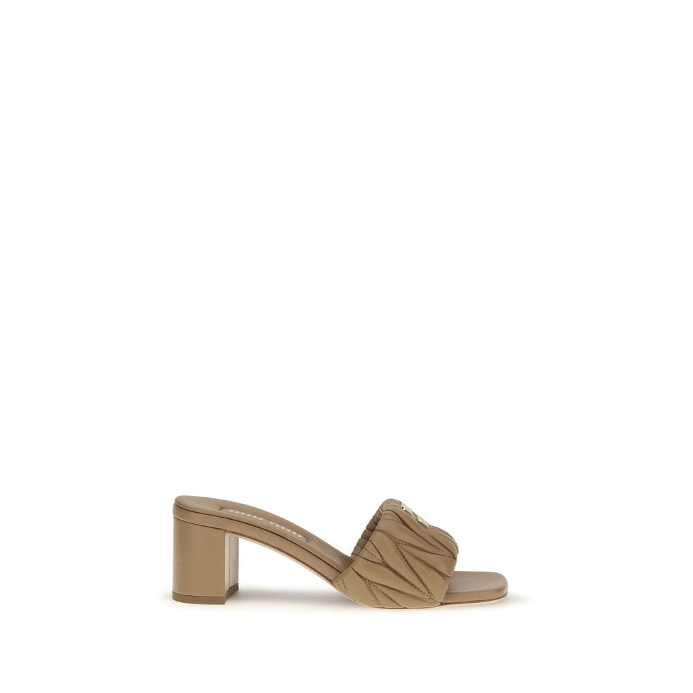 Miu Miu Beige Lamb Ovis Aries Aries Platform Sandals | Regal Royce