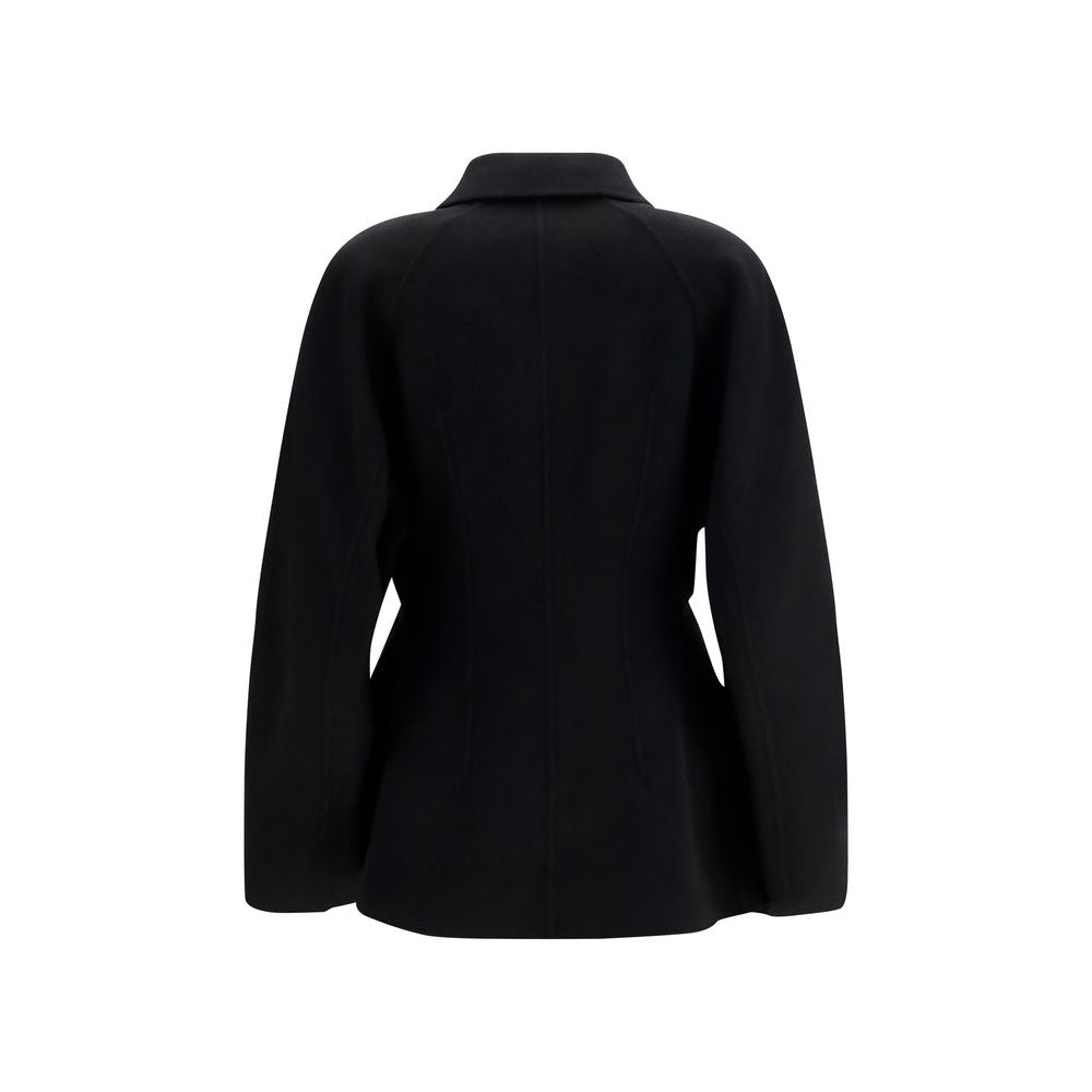 Rohe Black Wool Oves Aries Full-Length Jacket | Regal Royce