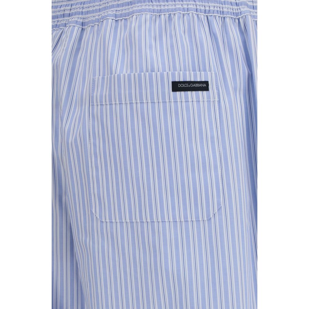 Dolce & Gabbana Blue Cotton Casual Pants | Regal Royce