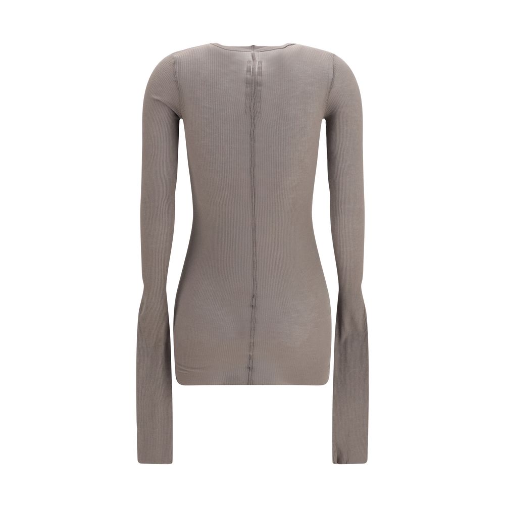 Rick Owens Gray Viscose Long Sleeve T-Shirt | Regal Royce