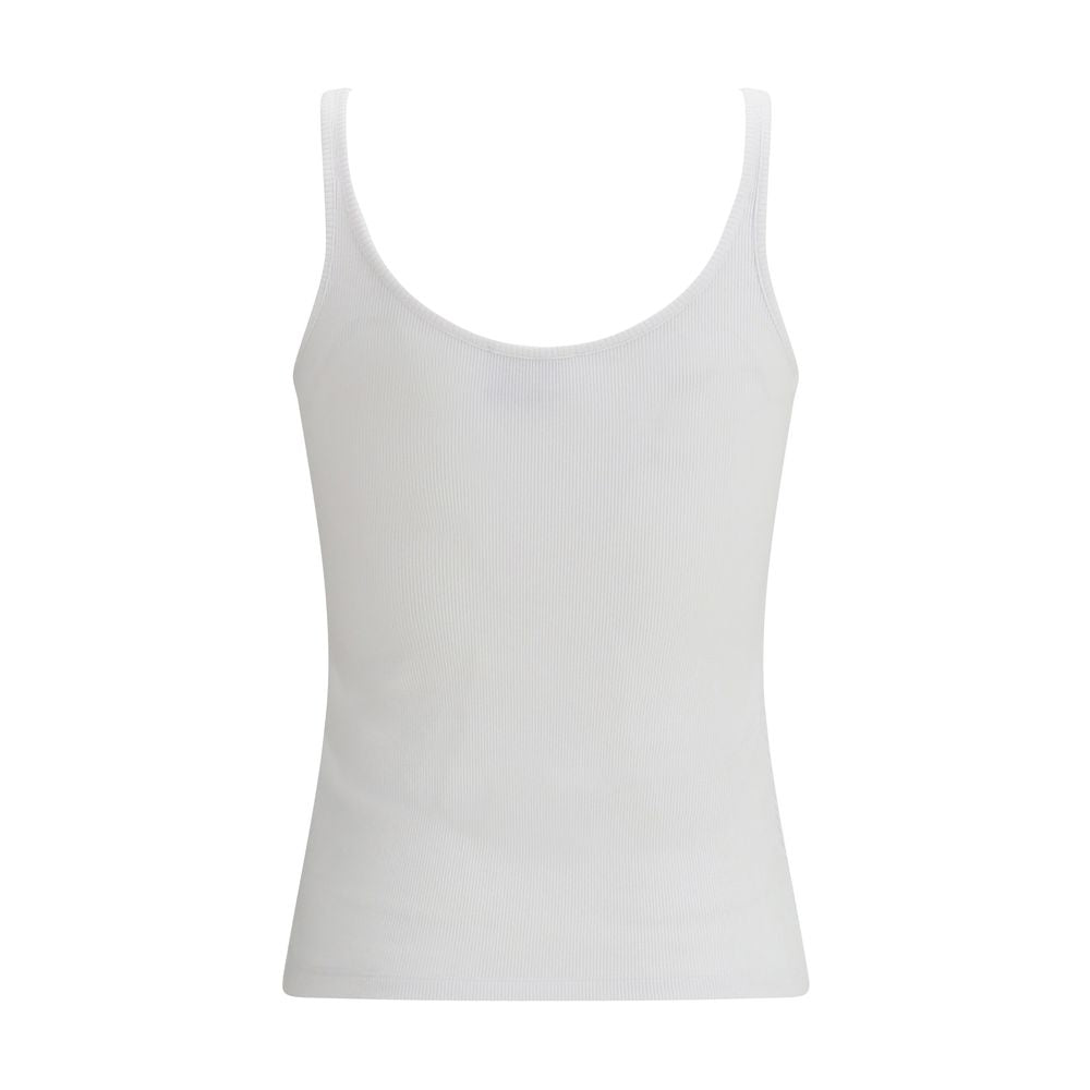 Off-White White Cotton Sleeveles T-Shirt | Regal Royce