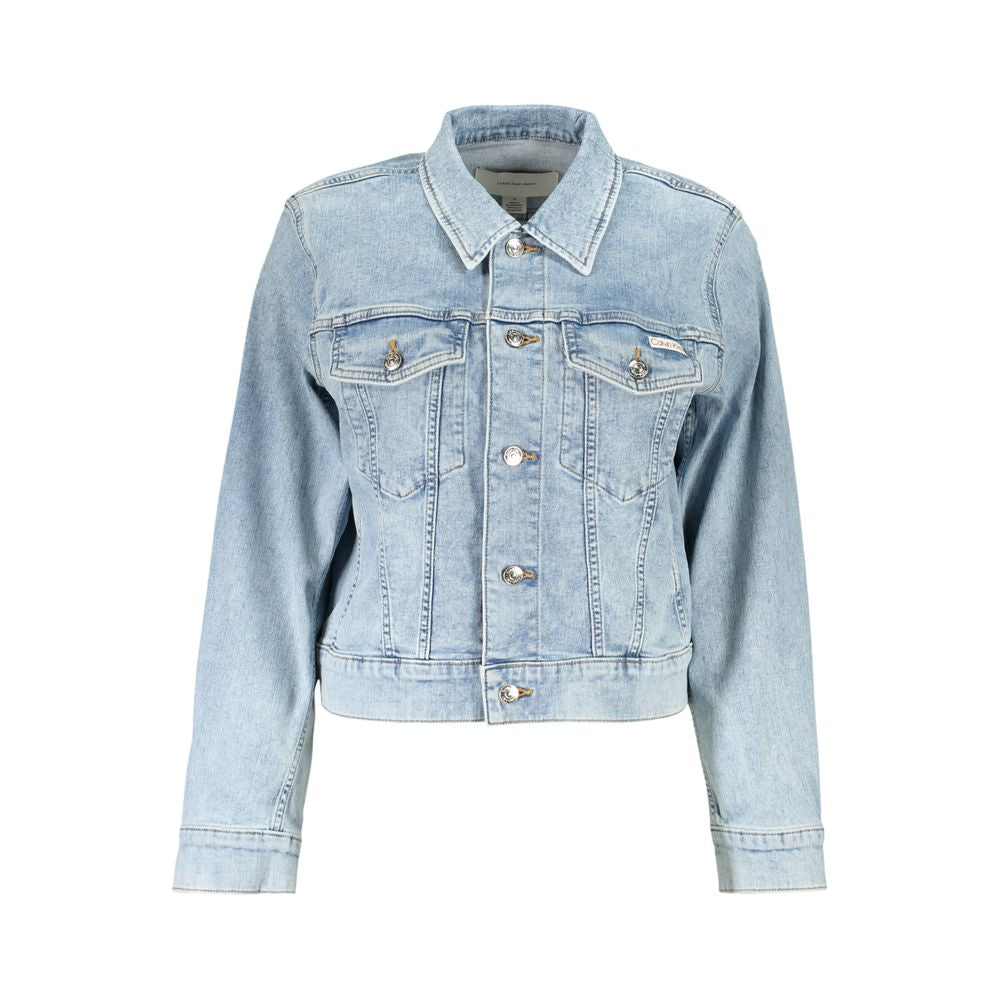 Calvin Klein Azzurro Cotton Womens Jacket | Regal Royce