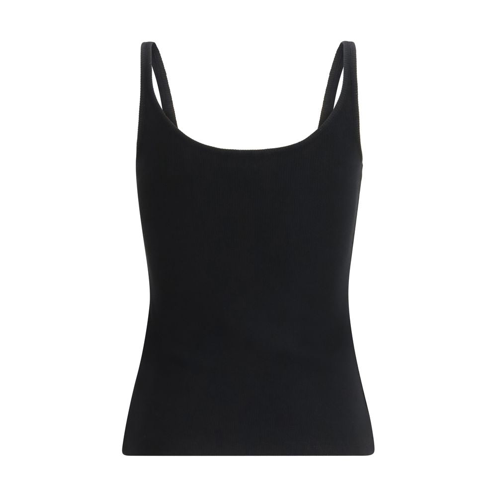Off-White Black Cotton Sleeveles T-Shirt | Regal Royce