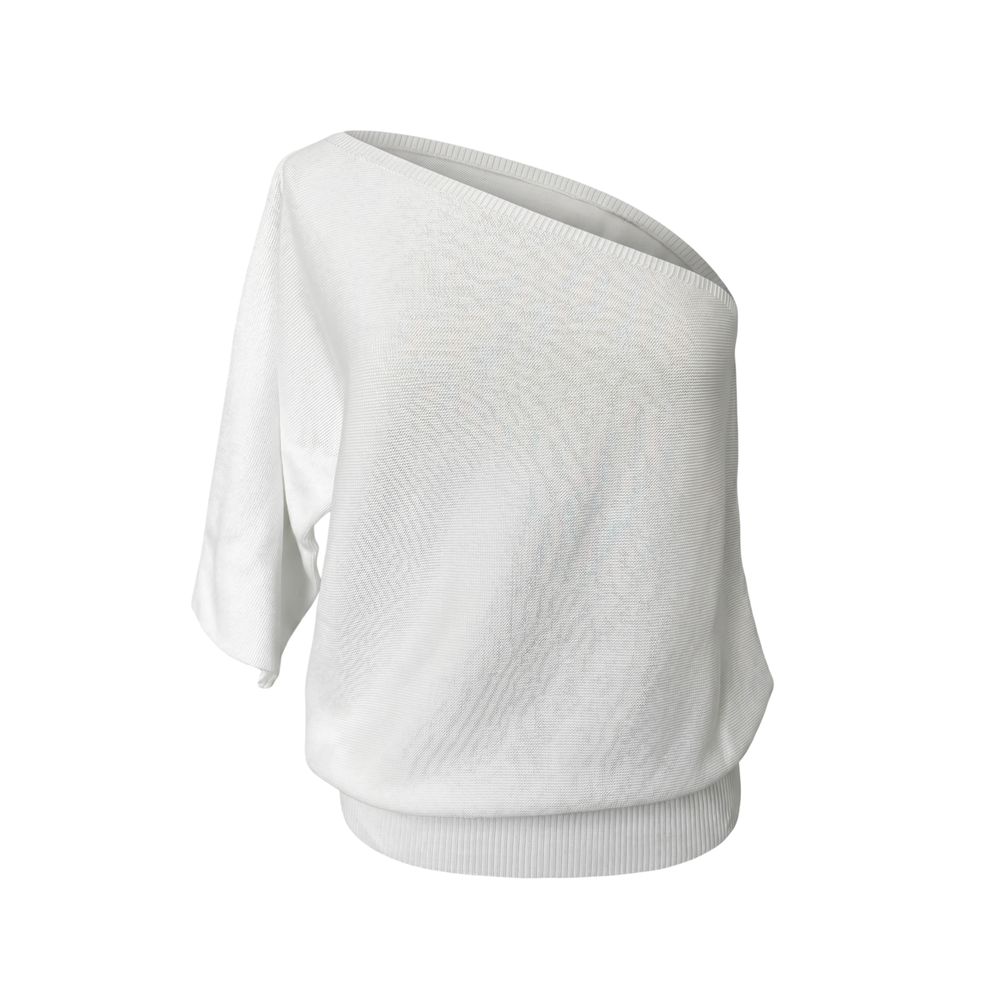 Malo White Cotton Women Sweater | Regal Royce