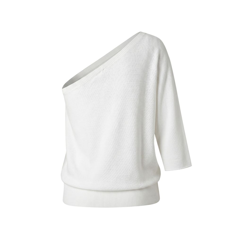 Malo White Cotton Women Sweater | Regal Royce