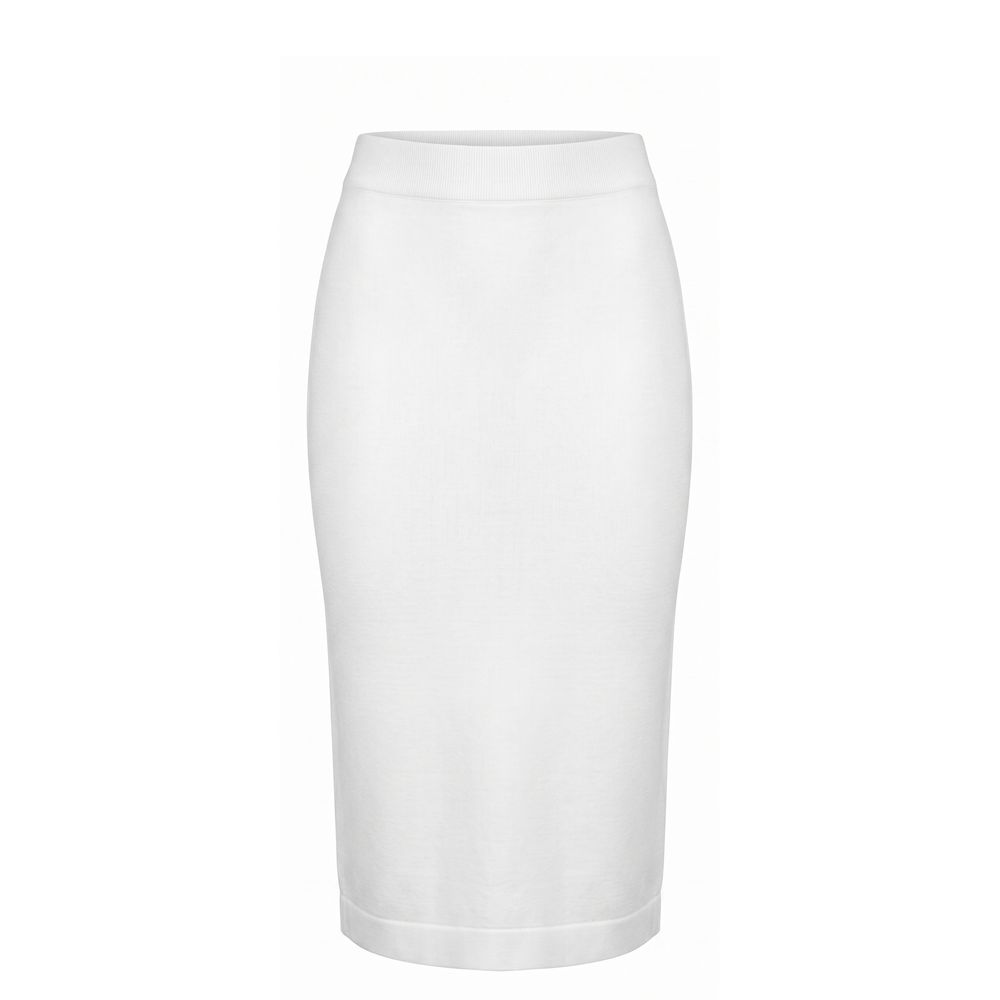 Malo White Cotton Women Skirt | Regal Royce