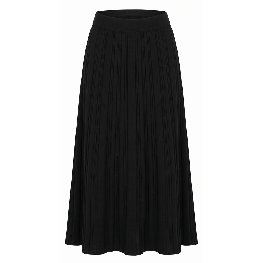 Malo Black Cotton Women Skirt | Regal Royce