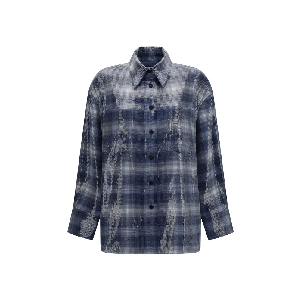 PINKO Blue Polyester Pattern Shirt | Regal Royce