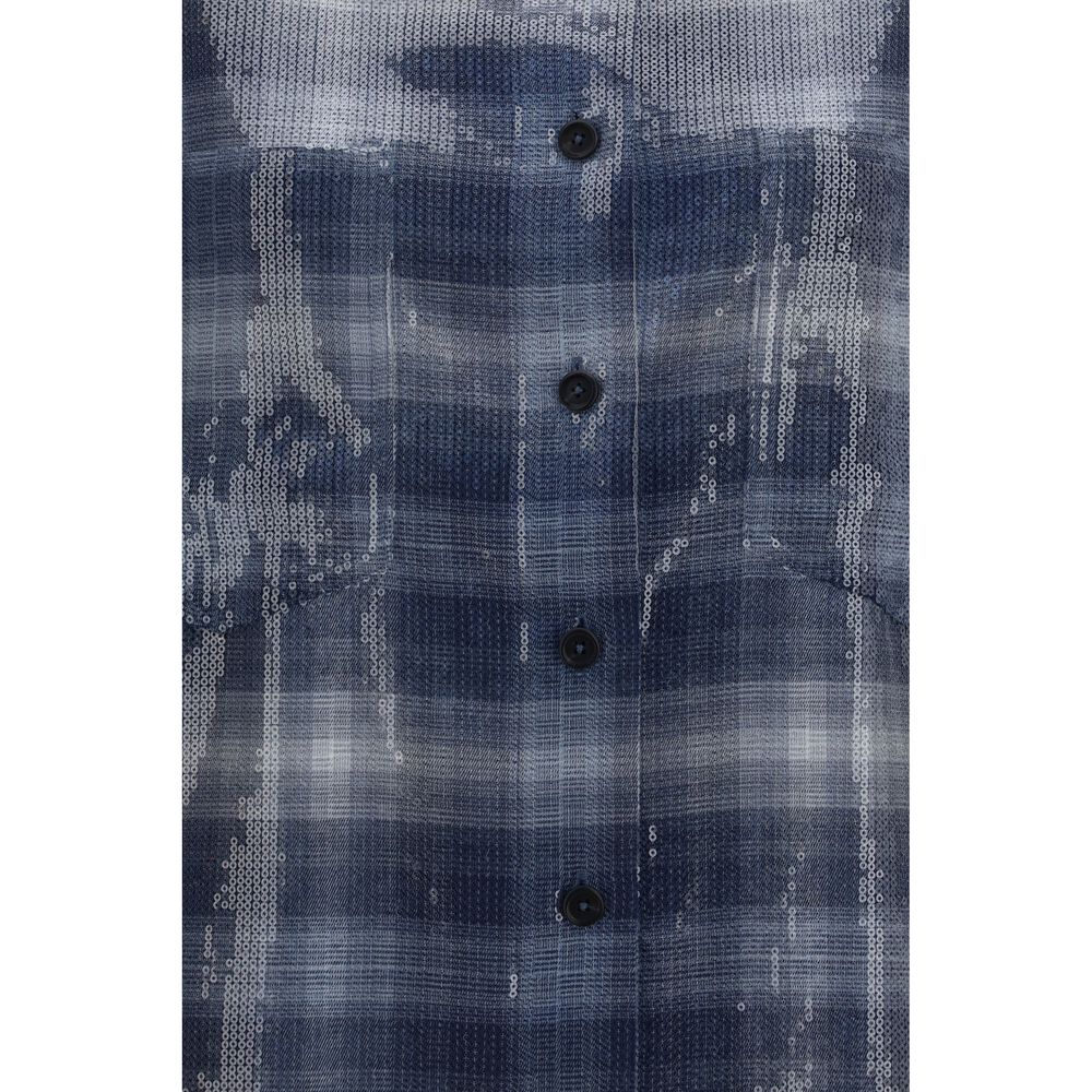 PINKO Blue Polyester Pattern Shirt | Regal Royce