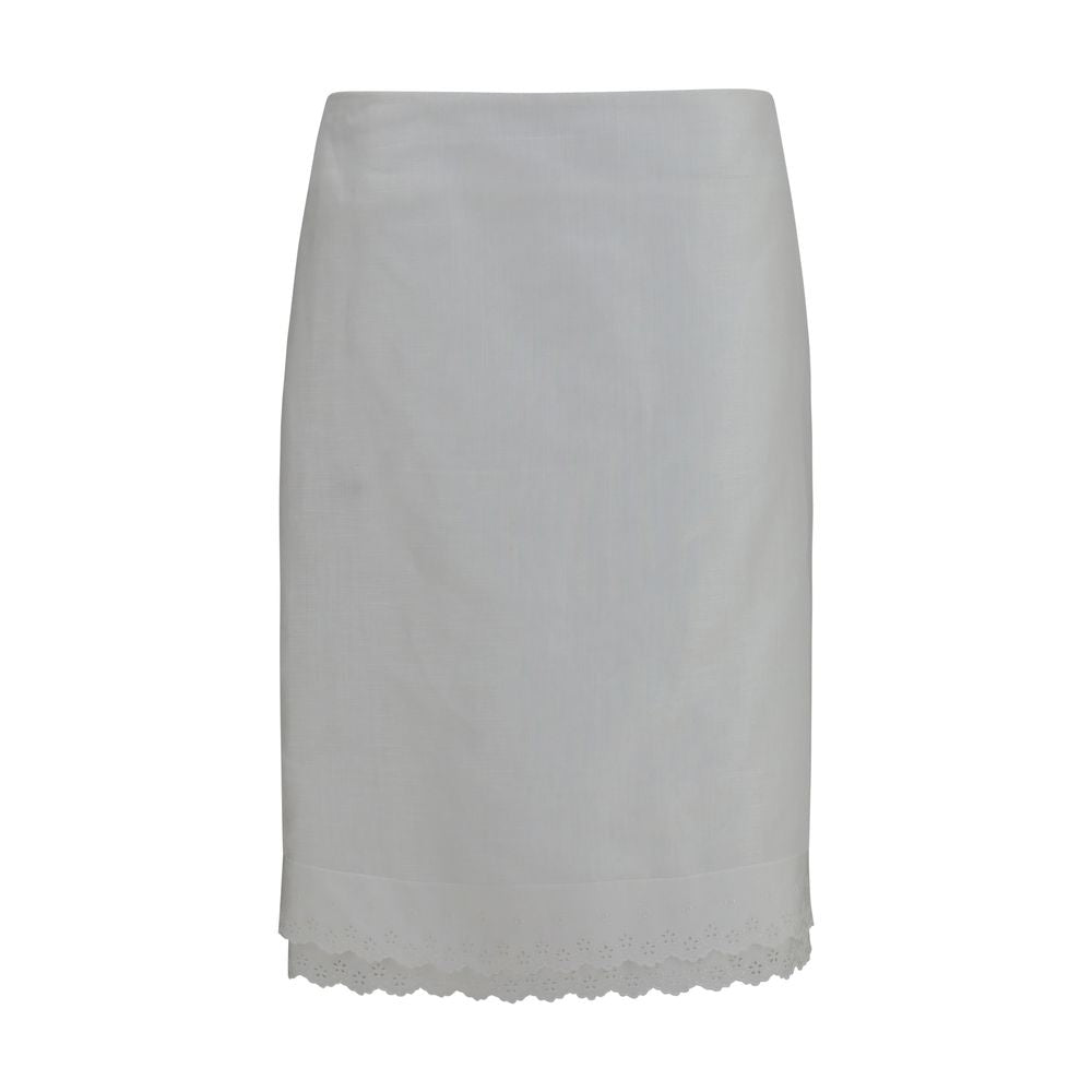 Magda Butrym White Cotton Midi Skirt | Regal Royce
