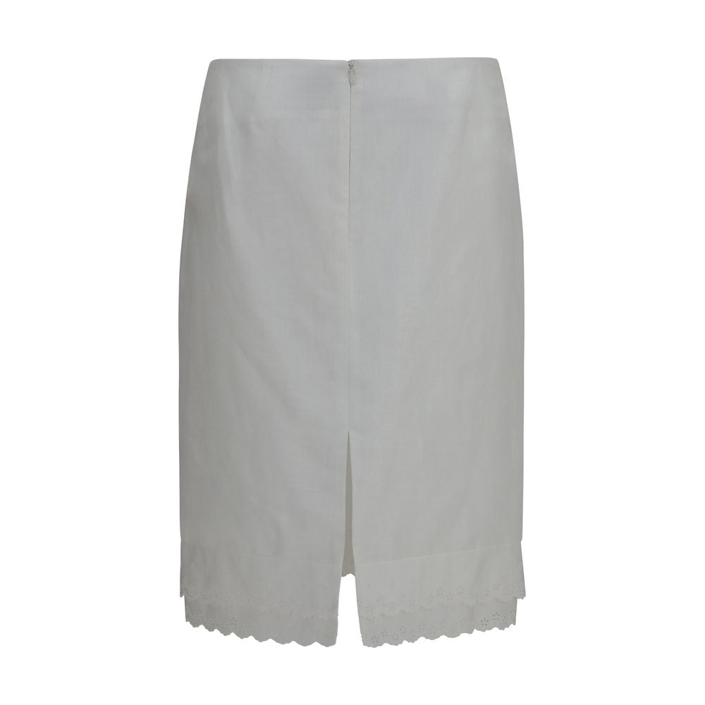Magda Butrym White Cotton Midi Skirt | Regal Royce