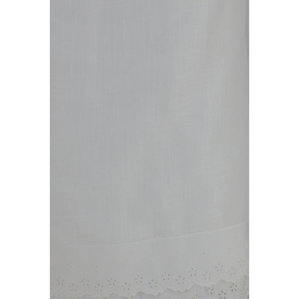 Magda Butrym White Cotton Midi Skirt | Regal Royce