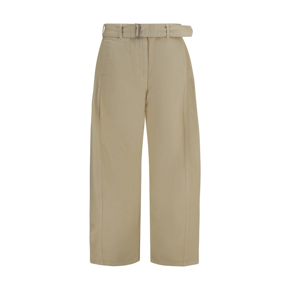 Magda Butrym Beige Cotton Casual Pants | Regal Royce