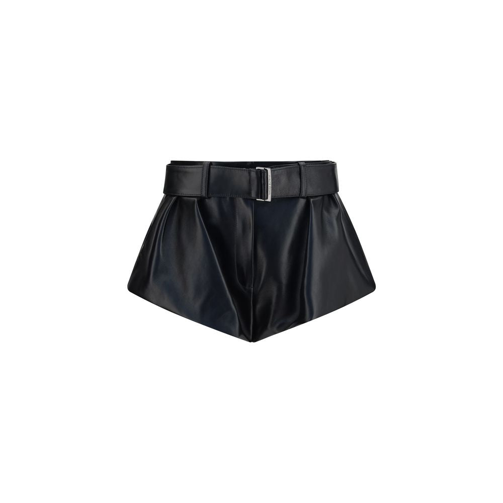 Magda Butrym Black Lambskin Bermuda Shorts | Regal Royce
