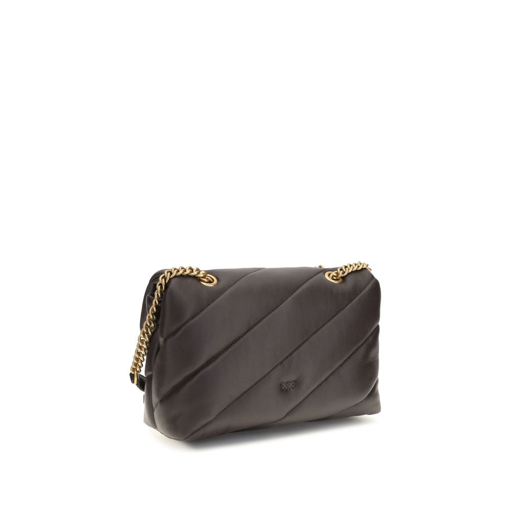 PINKO Brown Calf Leather Bos Taurus Shoulder Bag | Regal Royce