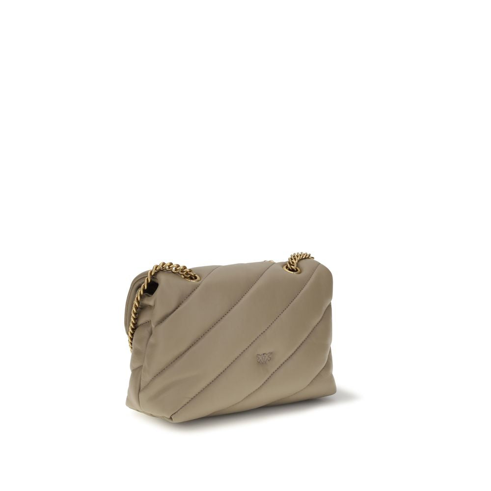 PINKO Beige Calf Leather Bos Taurus Shoulder Bag | Regal Royce